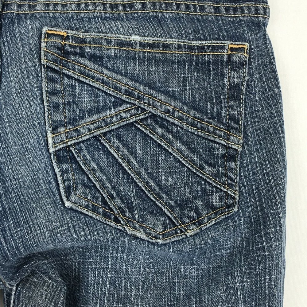 Aeropostale Womens Sz 5/6 Stretch Flare Blue Destressed Denim Jeans Inseam 29" - Picture 8 of 12